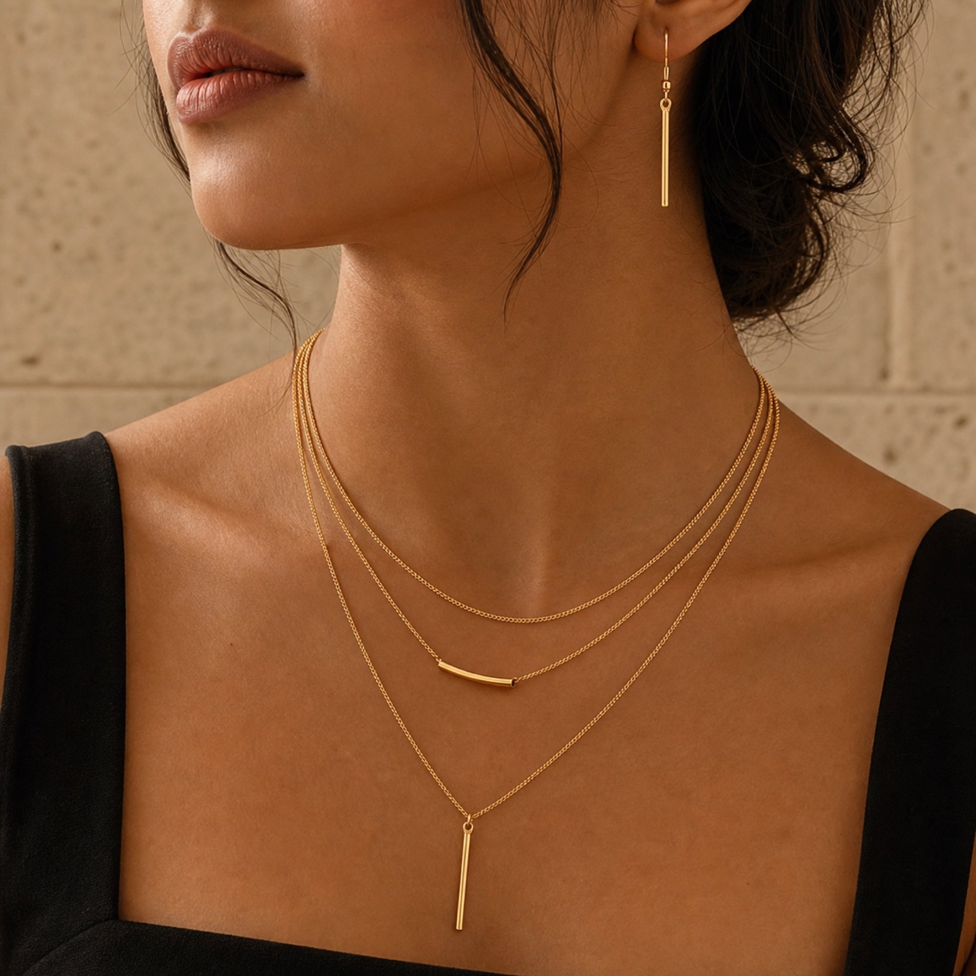 Lyra Layered Bar Jewellery Set