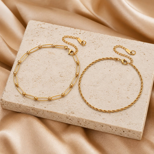 Amalfi Double-Chain Anklet